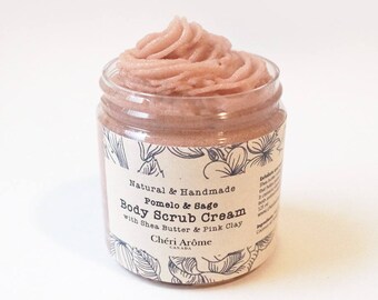 Cream Body Polish Body Scrub Rose white tea ginger pink clay shea butter