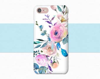 Flower Phone Case, Flower iPhone Case, iPhone 6 Case, iPhone 7 Plus Case, Floral iPhone Case, iPhone Case Flowers, iPhone SE, 6 Plus Pink