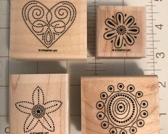 Stampin' Up Retired Polka Dot Punches Stamp Set