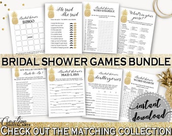 Games Bundle Bridal Shower Games Bundle Pineapple Bridal Shower Games Bundle Bridal Shower Pineapple Games Bundle Gold White prints 86GZU
