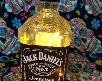 Jack Daniels Light Up Upcycled Bottle