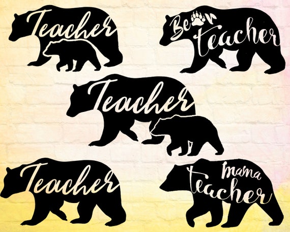 Download Sale Teacher bear svg cut file bear for printing teacher