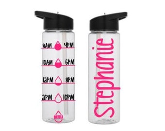 Motivational Water Bottle, Water Tracker Bottle, Cute Water Bottle, Personalized Water Bottle