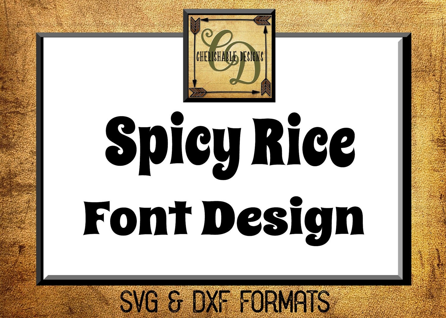 Spicy Rice Font Design Files For Use With Your Silhouette