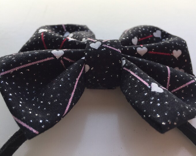 Love in the stars fabric hair bow or bow tie