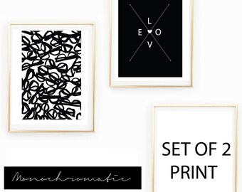 Kate Spade Inspired Monochromatic Chic Wallart Print
