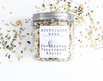 Bath Salts, Bath Soak, Sinus Bath Salts, Herbal Bath, Oat Bath, Epsom Salt Bath, Eucalyptus, Peppermint
