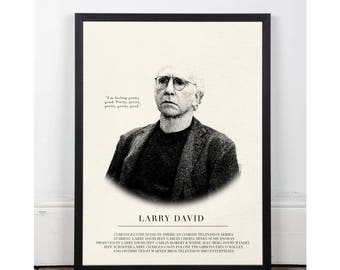 Larry David, Curb Your Enthusiasm, INSTANT DOWNLOAD, Printable wall art decor poster, pop art, funny art, 90s, sitcom, Seinfeld