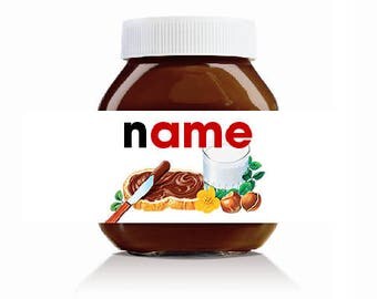 Personalised Original Theme Label For Nutella Jar