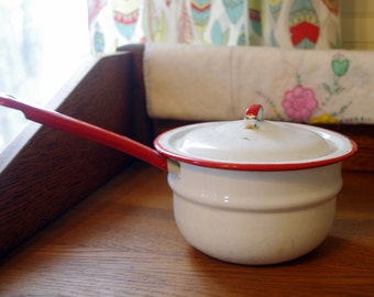 Vintage enamel pot