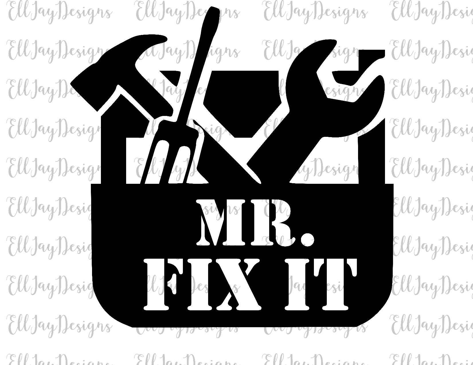 Fathers day svg Mr fix it tools commercial free tool box