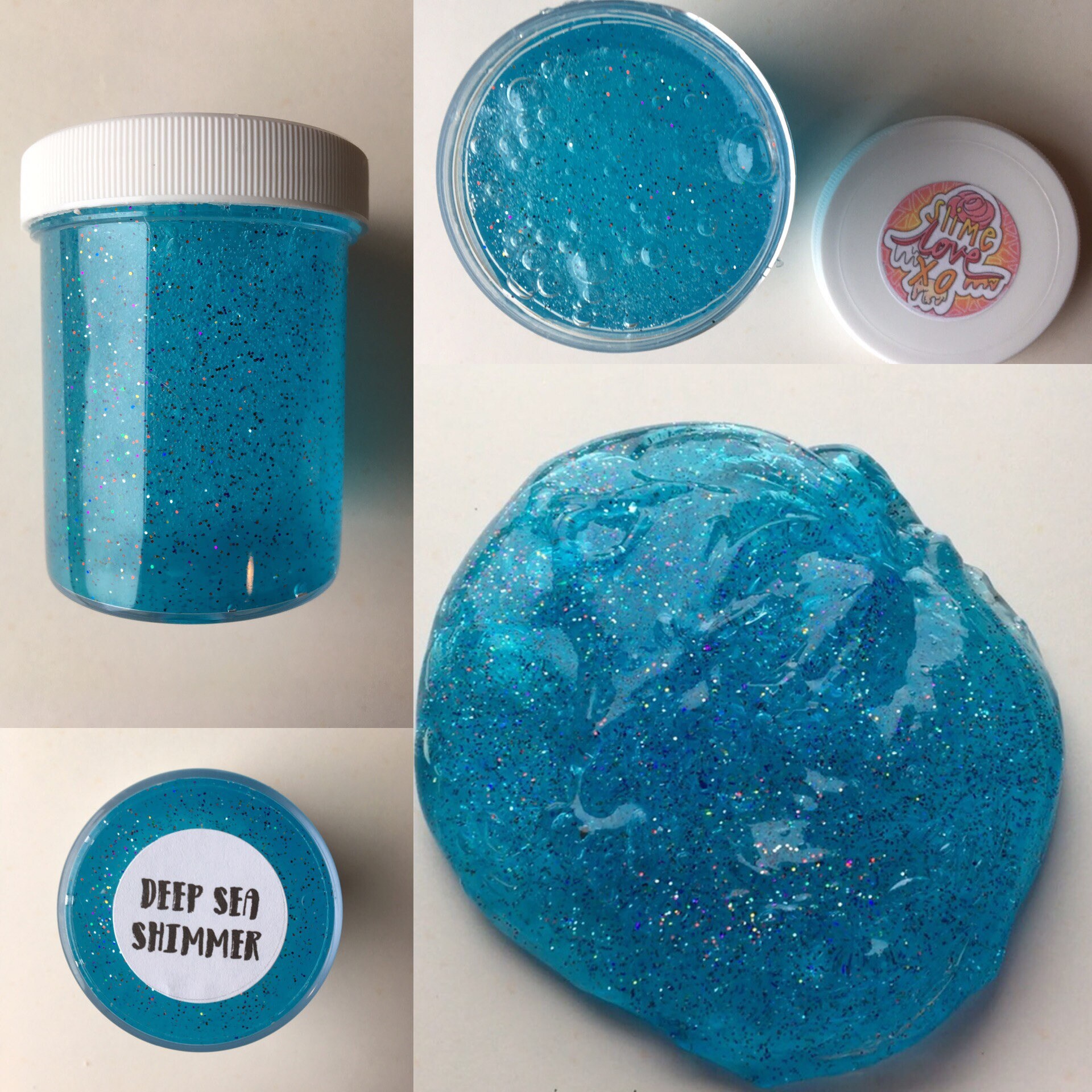 Deep Sea Shimmer Slime Scented Slime Clear Slime Glitter