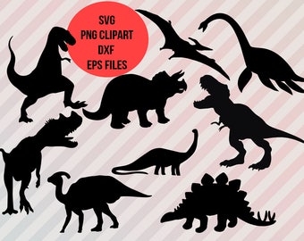 Dinosaurs Svg, Dinosaur Clipart, Dinosaurs Cut files, Dinosaurs dxf, Silhouette cameo and cricut files, printable Dinosaurs Clip Art, T-rex