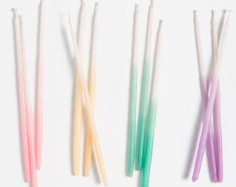 Pastel Ombre Birthday Candles, Birthday Candles, pastel Candles, Birthday Cake candles, unique candles,mini birthday candles,Beeswax Candles