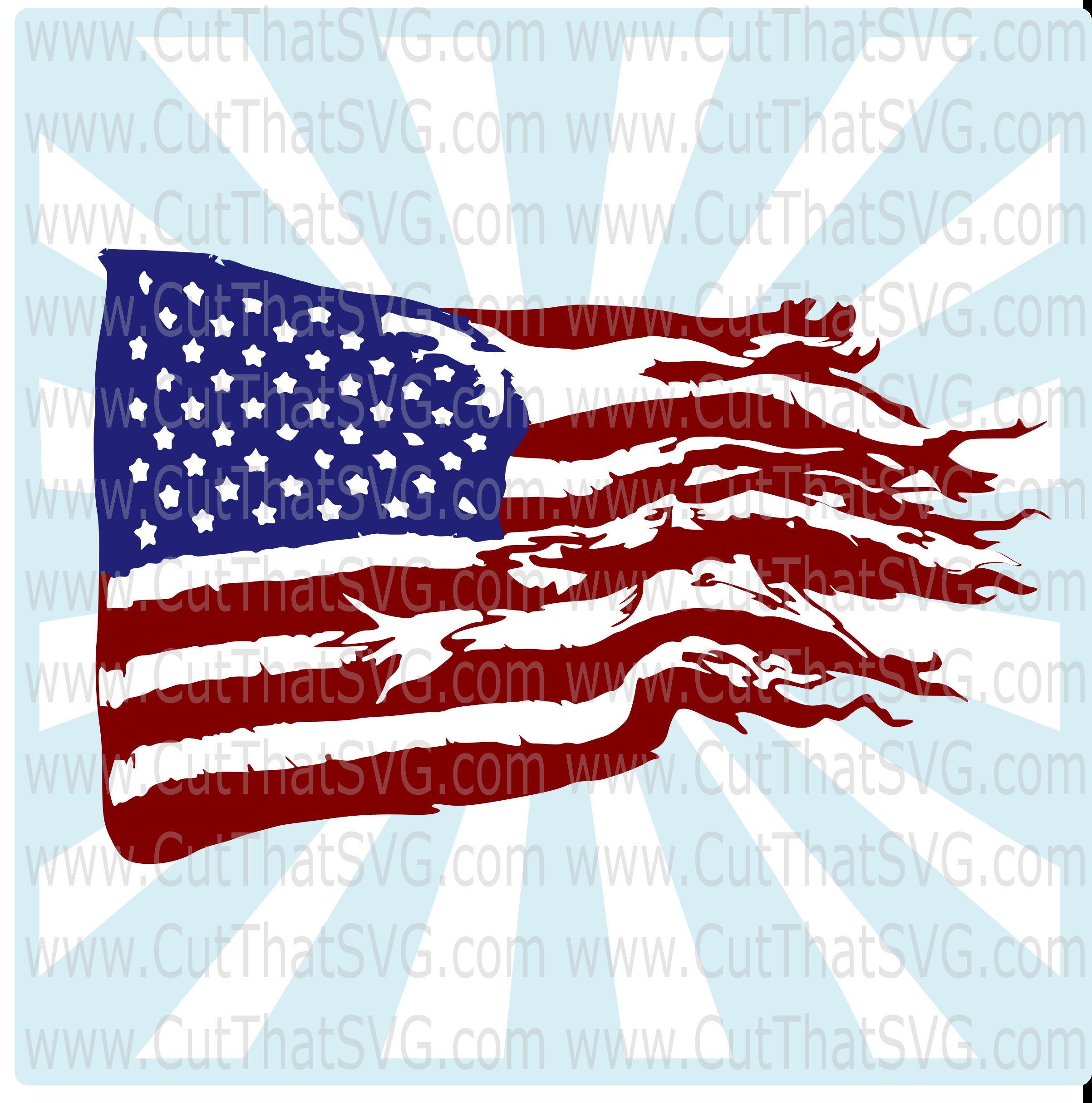 Download American Flag SVG Cut File from CutThatSVG on Etsy Studio