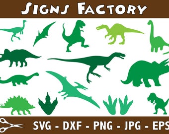 Dinosaurs Svg, Dinosaur Clipart, Dinosaurs Cut files, Dinosaurs dxf, Silhouette cameo and cricut files, printable Dinosaurs Clip Art, T-rex