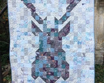 PDF pattern Instant Download DEAR DEER modern quilt by Katarina Roccella featuring Blithe fabrics