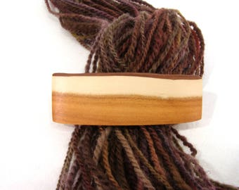 Small Wood Hair Barrette, Pacific Yew, lifetime guarantee, NO GLUE, french hairclip, wood accessory, wooden jewelry, long natural hair