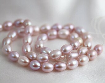 Pink Freshwater Pearls - Full Strand - Pink Pearls - Rice Pearls