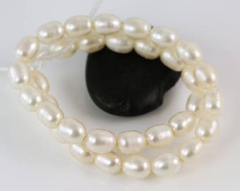 Large Hole Pearls - 1mm Hole - Pearl Strand - 11-1/2 Inches