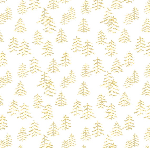 Gold Trees Fabric Trees Gold By Meissa Minimalist Woodland