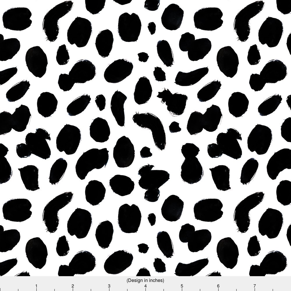 Brushstroke Dalmatian Fabric Dalmatian Print By