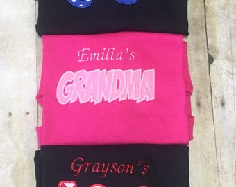 Gigi shirt, nana shirt, grandma shirt, aunt shirt, personalized shirt