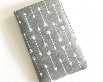 BIrth Control Case Pill Cozy - Tiny Arrows (grey)