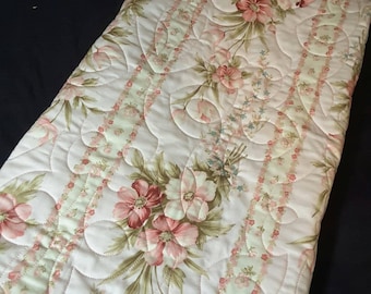 Shabby Chic Baby Quilt with whispers of pinks and greens