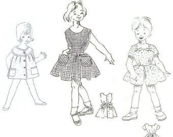 Lot of 3 1950s Little Girls Dress Sewing Patterns 3-5 years old