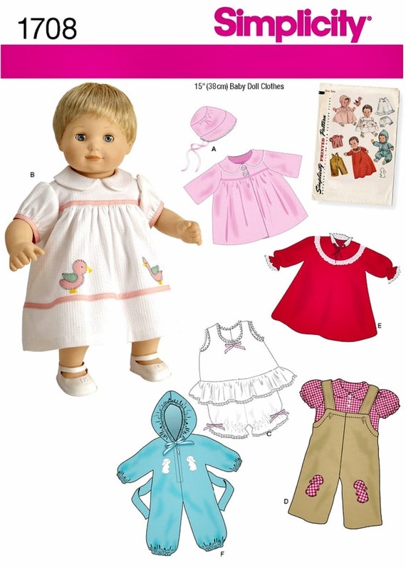 15 inch Baby Doll Clothes Pattern 15 inch Doll Baby Clothes