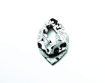 Baby Bandana Bib, Drool Bib, Toddler Bib, Black and White, Gender Neutral - Panda