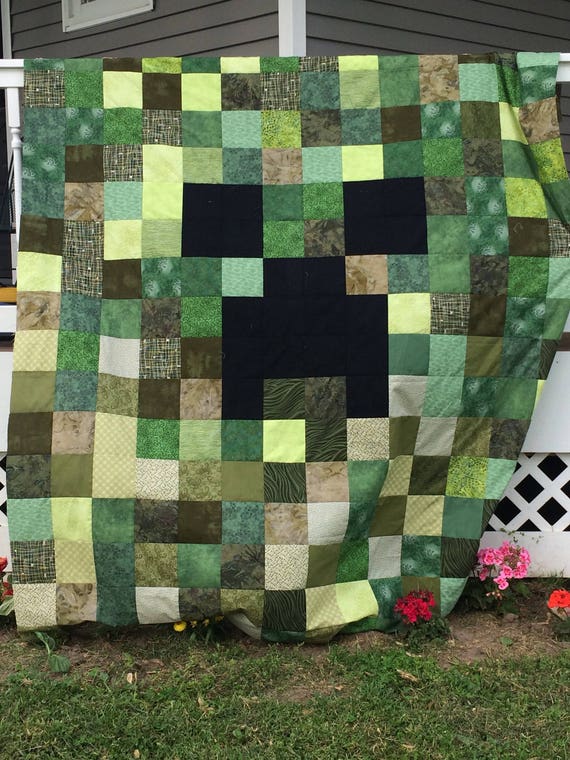 Items similar to Green Quilt, Video Game Quilt, Boy Quilt on Etsy