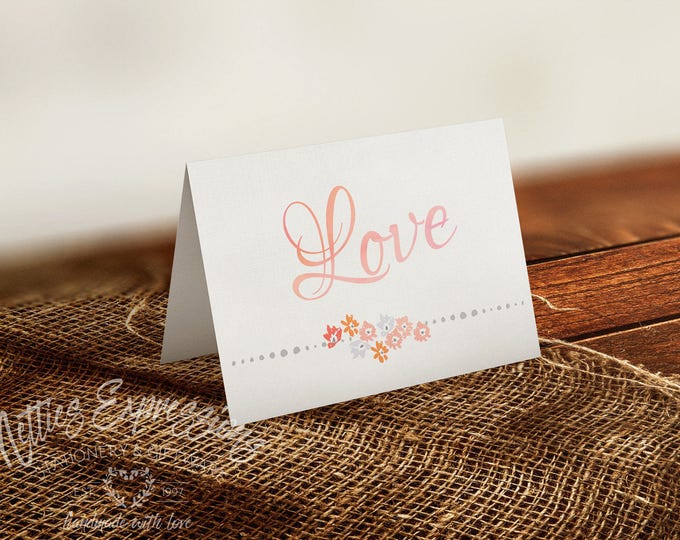 Love is Sweet Engagement Card/Greeting Card/Stationery/Engagement Card/Wedding Card/Congratulations Card/Wedding Shower Card/Bridal Shower