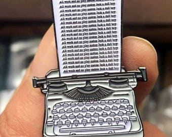 Enamel Pin Horror The Shining Pin Art Typewriter The Shining Movie Jack Nicholson All Work And No Play Makes Jack A Dull Boy