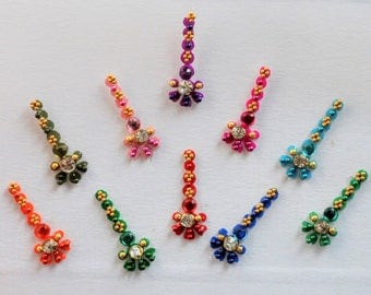 Crystal Face Gems Jewels Bindi Dots Bindis Beauty Body Art Accessories Festival