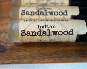 Indian Sandalwood Perfume Cologne - Unisex - Santalum album - Meditation Grounding