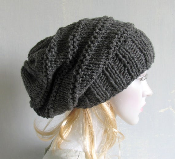 Women Hat Baggy Beanies cable knit JUMBO SLOUCHY Beanie Hat