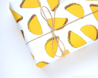 Tacos Gift Wrap - Funny Wrapping Paper - Gift Wrap Sheets