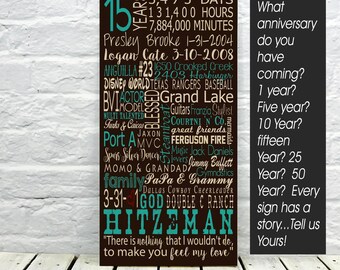 6th Anniversary gift for him, 6 year wedding anniversary, 6th year anniversary, 6 year anniversary, personalize family name sign on wood