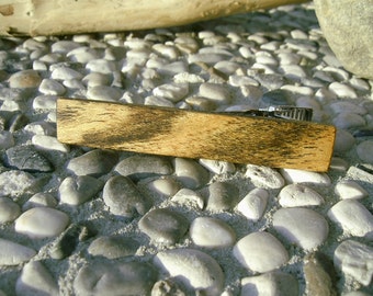 TIE CLIP - Wooden Exotic BOCOTE Wood Handmade Tie Bar