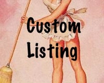 Custom for omarmichellecoll Mario the Plumber PInUp Apron, Retro Apron / Woman's Apron /