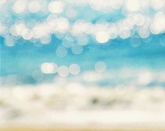 large abstract art // modern beach art print // huge abstract ocean canvas - In August, original photograph on canvas