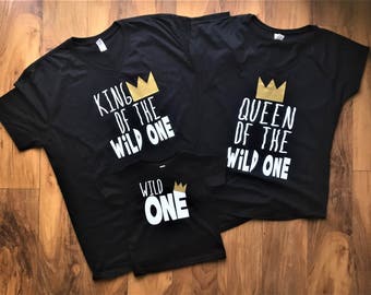 King of the Wild One Shirt, Queen of the Wild One shirt // where the wild things are shirt, queen of the wild things, wild one, wild things