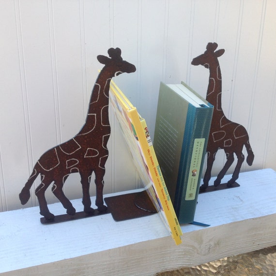 Giraffe bookends Pair of Giraffe Bookends Metal Giraffes