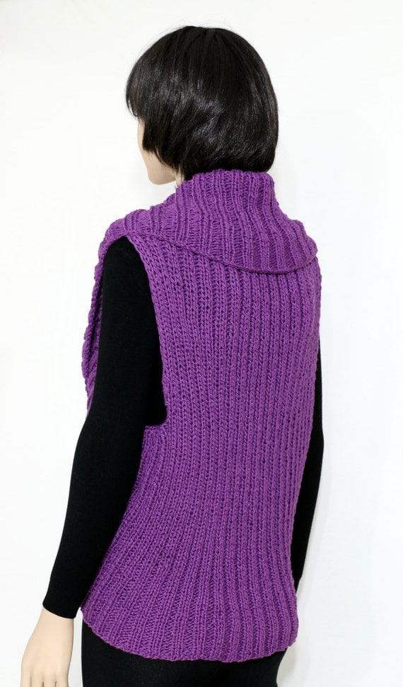 knit Vest shrug pattern PDF Knit Vest Pattern Womans Vest Pattern from e...