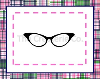 Cat Eye Glasses PNG / SVG Download - Use With Silhouette, Cricut And Other Vinyl Cutting Machines