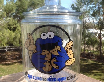 Cookie Monster glass cookie jar