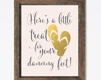 Wedding Flip Flop Sign | Wedding Signs | Flip Flops for Wedding Guests Sign | DIY PRINTABLE