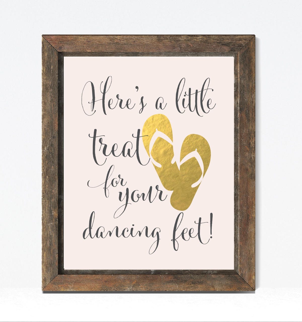 flip flops for wedding guests sign